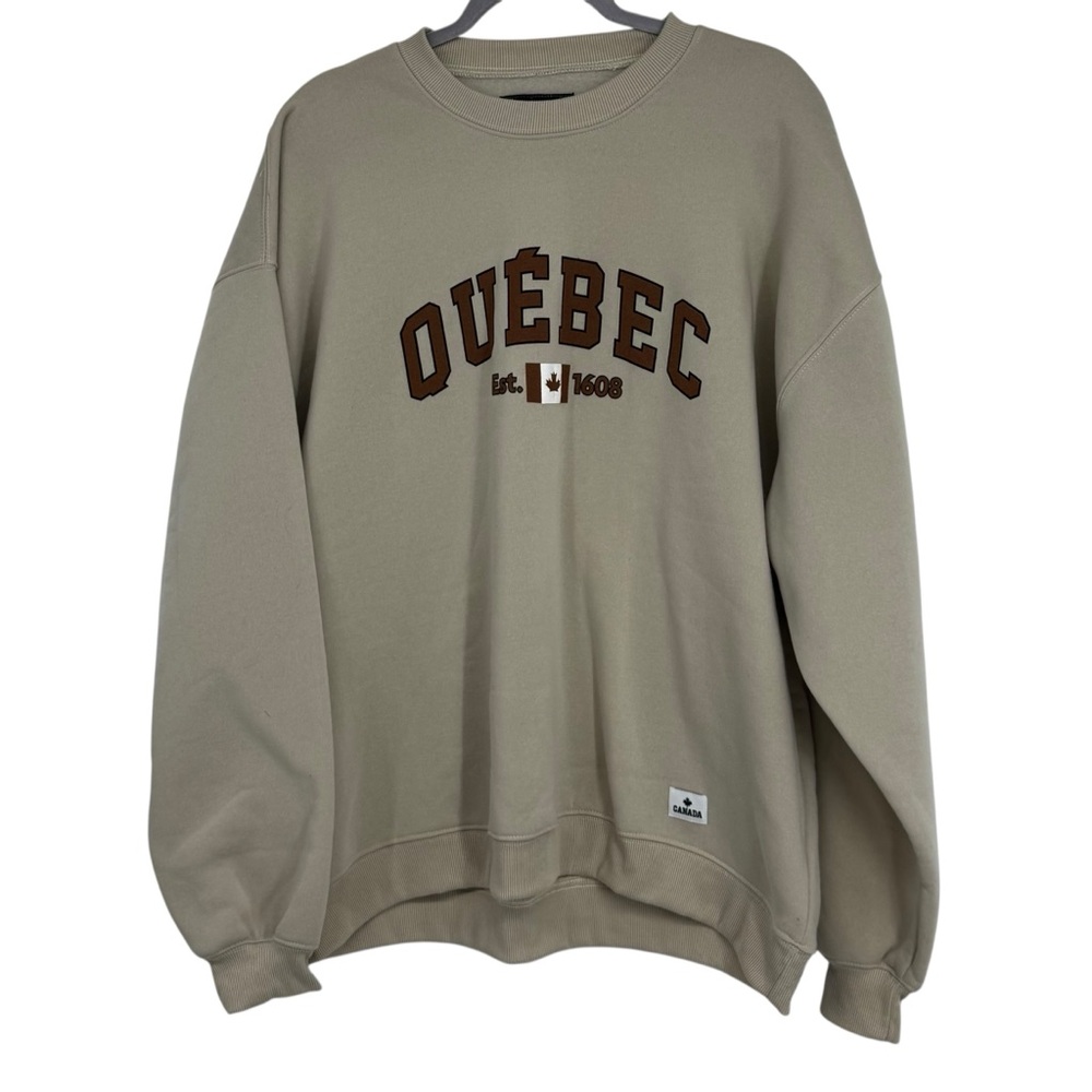 NWOT Men’s Canadian Vintage Clothing Co Size 2XL Cream Colored Quebec Sweatshirt - Picture 1 of 6